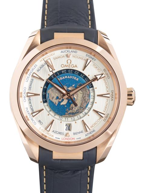 OMEGA Used Omega Seamaster Aqua Terra 150M Worldtimer Rose Gold