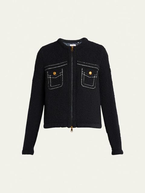Moncler Comfort Wool Zip Cardigan