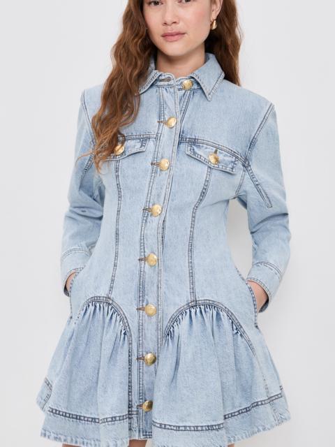 Aje. Noa Washed Denim Mini Dress