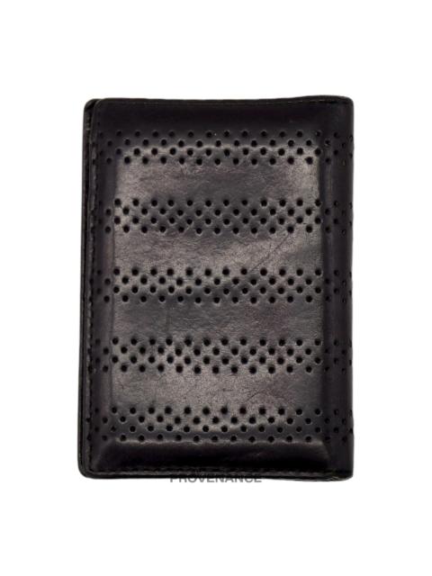 Dior Dior Pocket Organizer Wallet - Perforated Black Leather