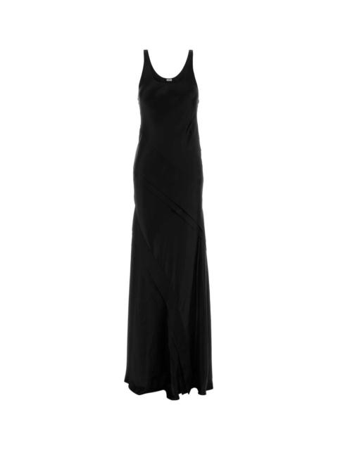 SAINT LAURENT Saint Laurent Women Black Satin Long Dress