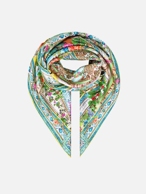CAMILLA PRINTED SILK TWILL SQUARE SCARF