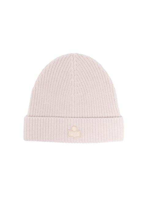 Isabel Marant logo-appliquÃ© ribbed-knit beanie