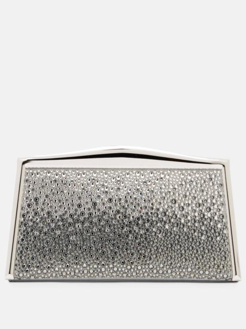 ELIE SAAB Jolie suede clutch with Swarovski® crystals