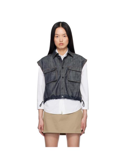 sacai Indigo Mix Denim Shirt