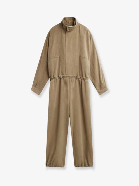The Frankie Shop The Frankie Shop Marvin Viscose Linen Jumpsuit Beige