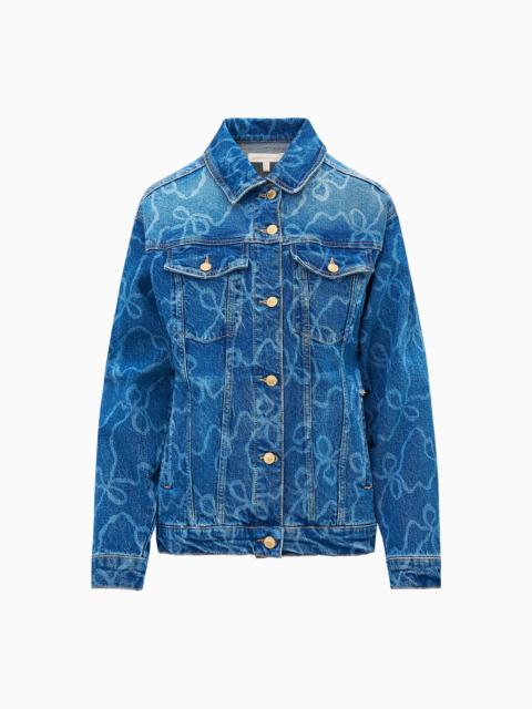 LoveShackFancy Valette Bow Denim Jacket
