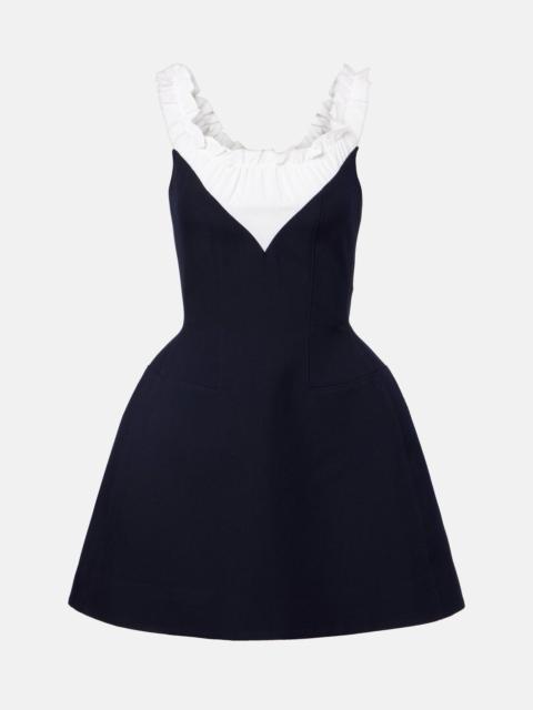 SHUSHU/TONG Ruffled wool and silk minidress