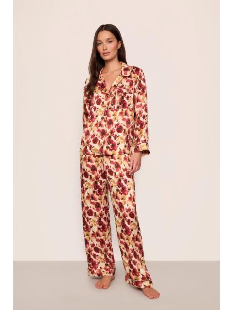 eberjey Eberjey x  Lily Aldridge - Inez Washable Silk Printed Long PJ Set