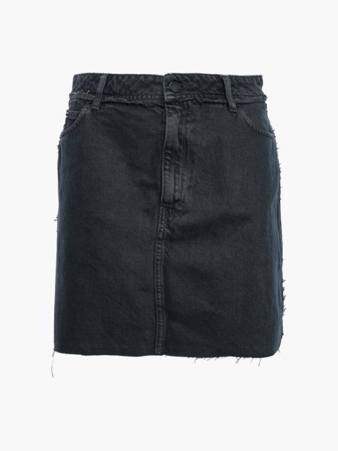 Other Designers Cafe frayed denim mini skirt