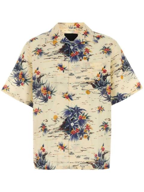 Prada Prada Men Hawaii Batista Cotton Short-Sleeved Shirt