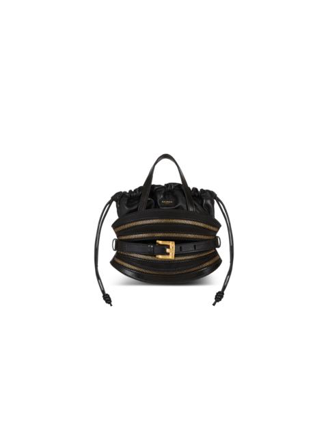 Balmain Mini Shuffle Zips bag in calfskin leather