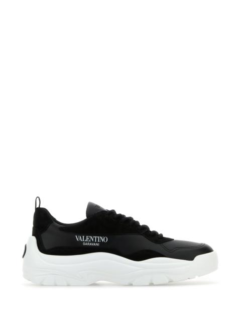 Valentino Valentino Garavani Men Black Leather And Suede Gumboy Sneakers