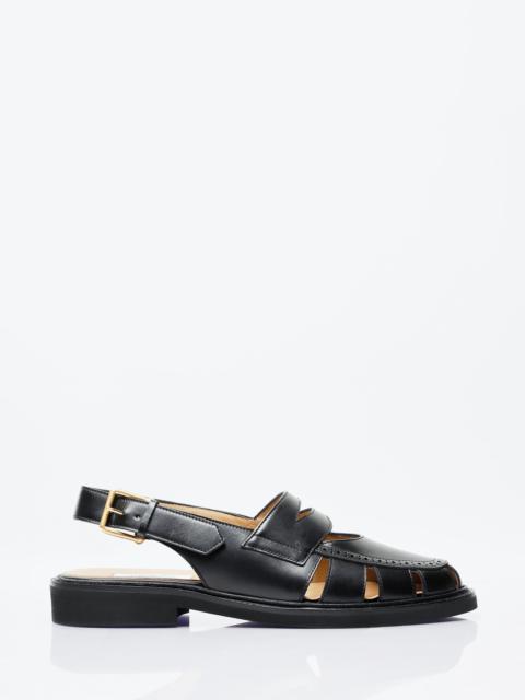 Thom Browne Cut-Out Slingback Loafer Sandals
