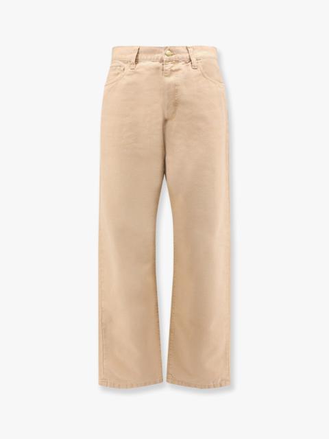 Carhartt Wip Organic Cotton Trouser With Back Logo Patch