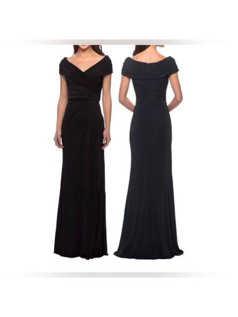 Other Designers New! La Femme 30040 Long Black Cocktail Gown‎ Sz 6 $438
