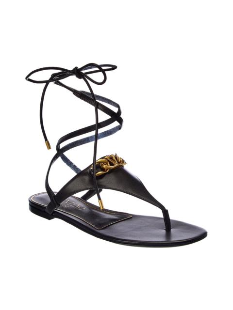 Valentino Valentino VLogo Chain Leather Sandal