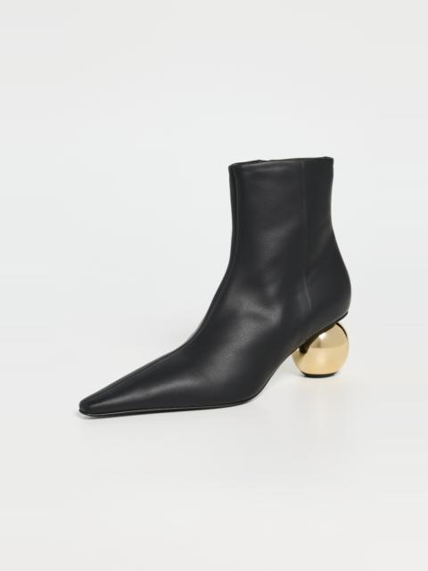 Marni Black Leather Ankle Boots