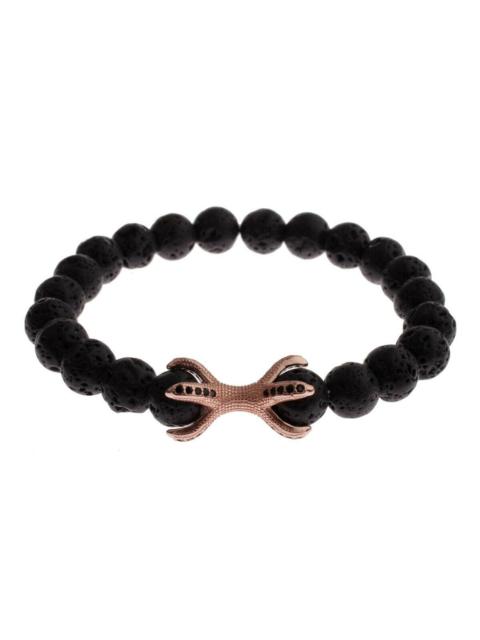 Other Designers Bracelet - Rose Gold Talon Pave & Lava Stone