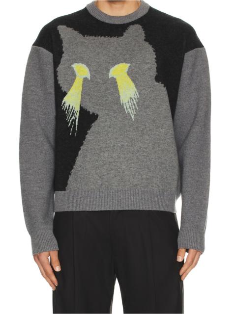 We11done Cat Jacquard Knit Pullover