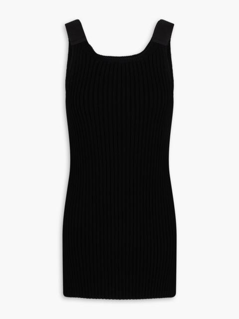 Helmut Lang Ribbed cotton-blend tank