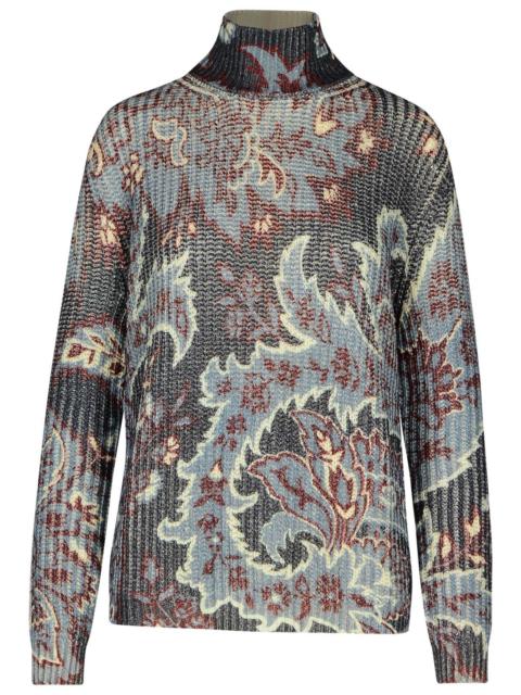Etro Etro Multicolor Wool Turtleneck Sweater