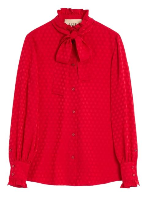 Valentino Cour de Coeur-print silk shirt
