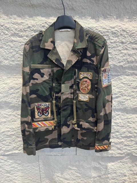Valentino Valentino Camo Embroidered Patch Jacket