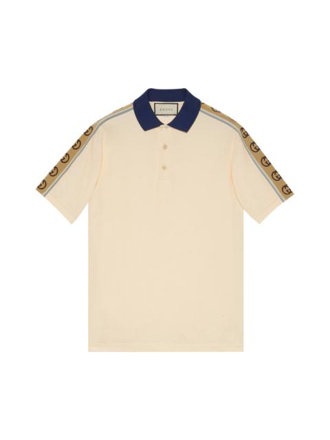 GUCCI Gucci Polo With Interlocking G Stripe 'Off White'