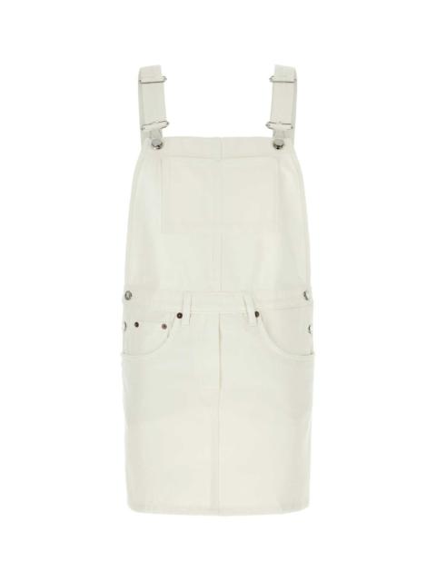 Prada Prada Women White Denim Dungarees Dress