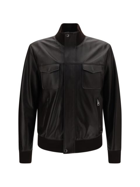 Dolce & Gabbana Dolce & Gabbana Lambskin Jacket Brown Men