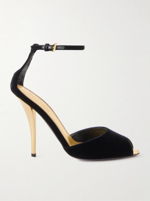 PARIS TEXAS Jessica Velvet Sandals