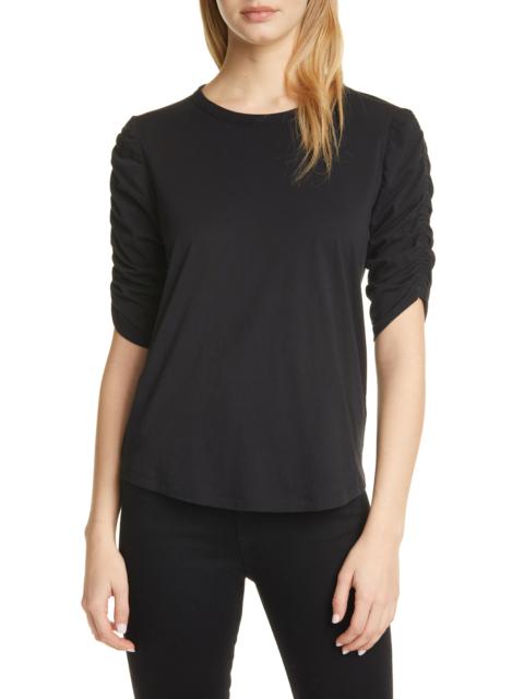 VERONICA BEARD Waldorf Ruched Sleeve T-Shirt