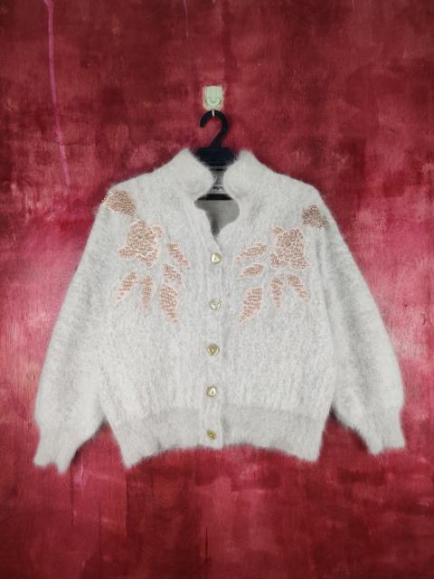 Other Designers Japanese Brand - Japanese Brand White Peach Shag Shaggy Fur Mohair Knitwear