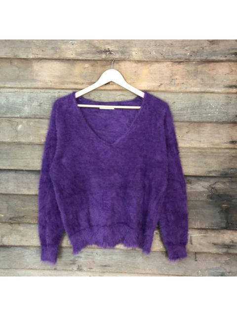 Other Designers Japanese Brand - Mango Purple Shag Shaggy Fur Mohair Knitwear #6989
