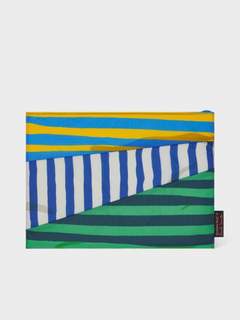 Paul Smith Susan Bijl x Paul Smith - Blue Mixed Stripe ' The New Protectable' Laptop Sleeve