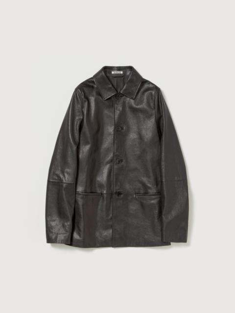 AURALEE TEXTURED LAMB LEATHER BLOUSON