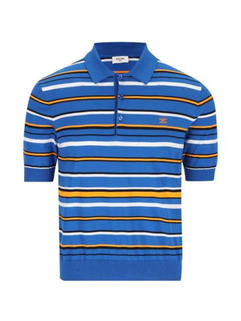 CELINE Celine Men Striped Cotton Polo Shirt