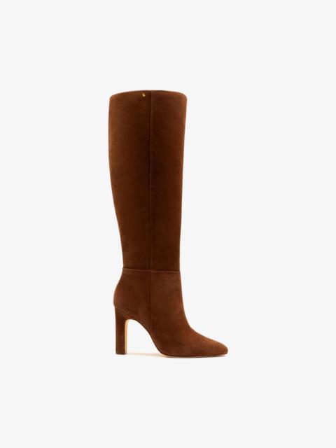 Larroudé Cindy Boot Hi In Burnt Umber Suede