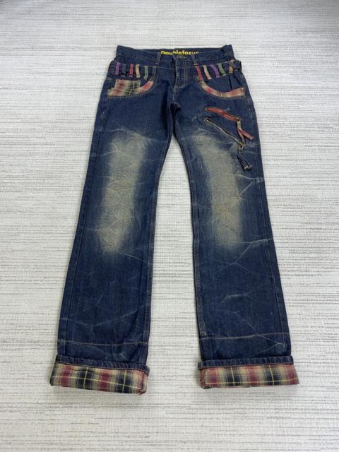 Other Designers Hysteric Glamour × Le Grande Bleu (L.G.B.) × Vintage - Vintage Double Focus Double Waist Mud Wash Punk Denim Pants