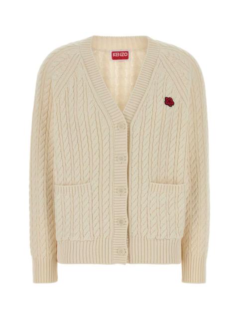 KENZO Kenzo Women Ivory Cotton Blend Cardigan