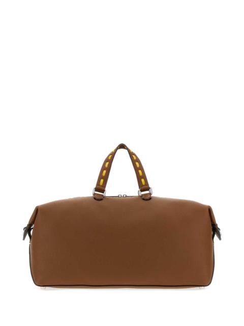 FENDI Fendi Men Caramel Leather Fendi Lui 45 Shopping Bag