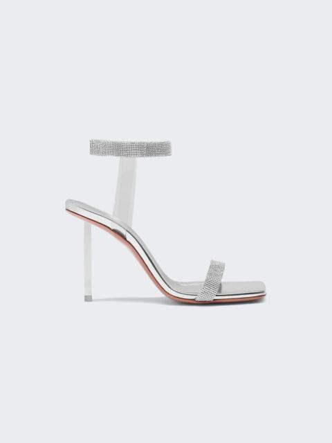 Amina Muaddi Rih Sandal Silver