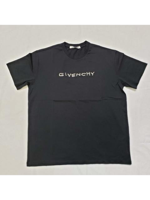 Givenchy Givenchy Paris Cotton Crew Neck T-Shirt - Black