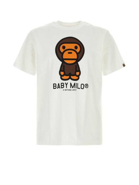 A BATHING APE® Bape Men White Cotton Baby Milo T-Shirt