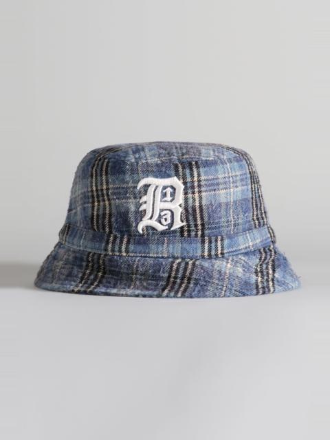 R13 LAYERED BUCKET HAT - BLUE PLAID