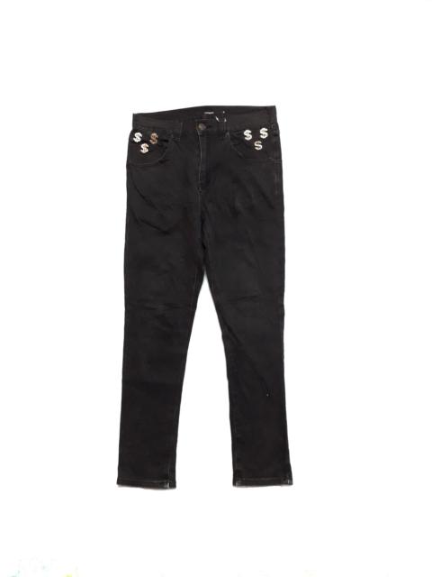 Other Designers JOYRICH BLACK SLIM FIT WITH MONEY LOGO PATCH.