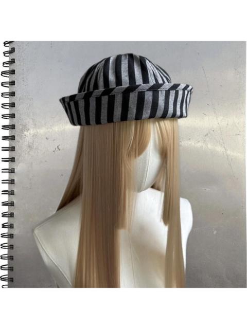 Other Designers Japanese Brand - Retro Black Grey Beret Sailor Cap Y2K French Girl Aesthetic