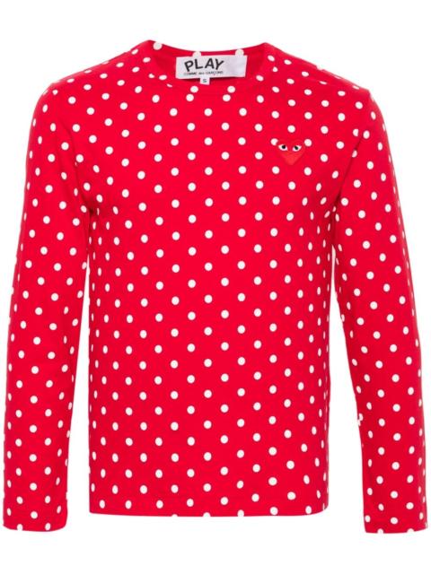 Comme des Garçons PLAY polka-dot cotton T-shirt