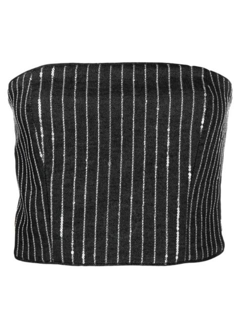 ROTATE Rotate Sequin Twill Crop Top